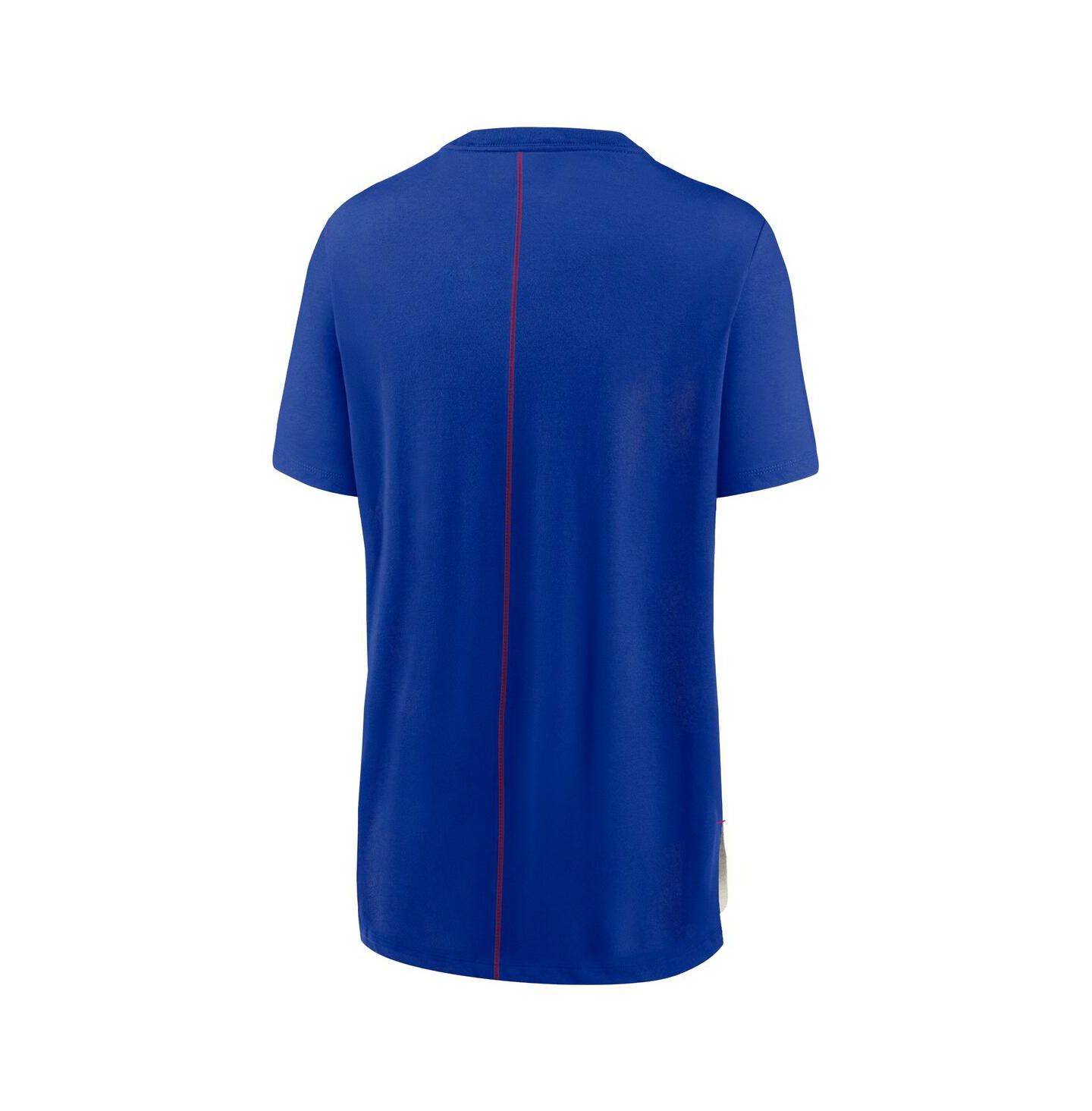 Женская футболка Nike Cream/Royal Buffalo Bills Wordmark Tri-Blend — фото 2