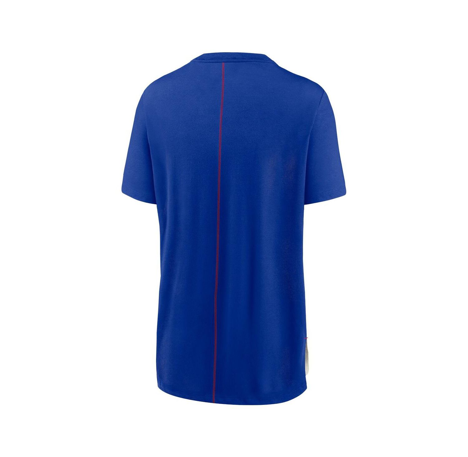 Women's Cream/Royal Buffalo Bills Wordmark Tri-Blend T-Shirt