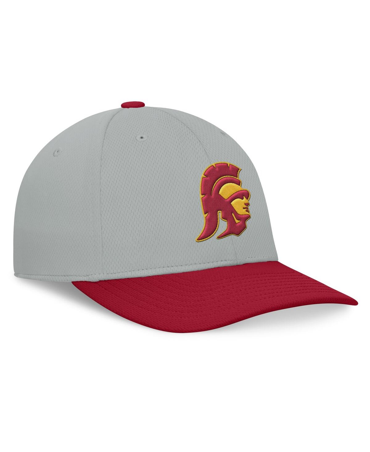 Top Of The World Men's Gray/cardinal Usc Trojans Mick Flex Hat In Gray,cardinal