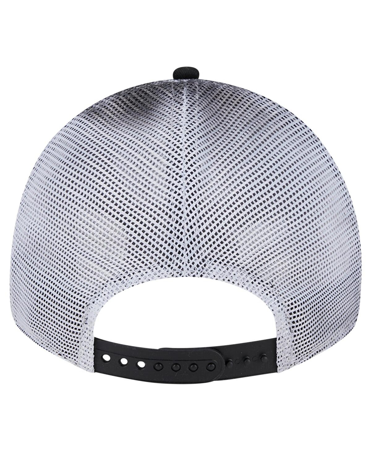 New Era Men's Black Chicago White Sox Team Slick Trucker 9twenty Adjustable Hat In Black