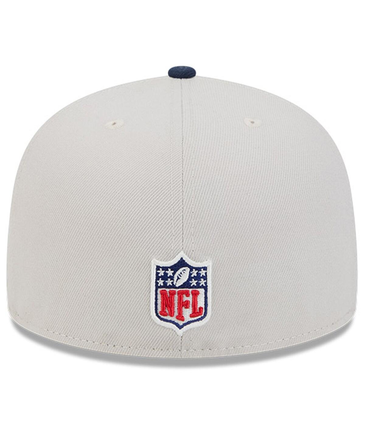 New Era Men'sNavy New York Giants 2024 Sideline Historic 59FIFTY Fitted Hat - Stone, Navy