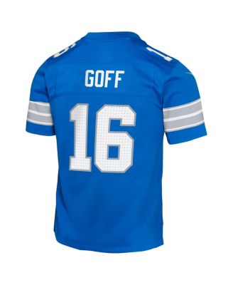 Nike Big Boys and Girls Jared Goff Blue Detroit Lions Team Player Game Jersey