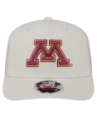 Men's Stone Minnesota Golden Gophers Canvas 9SEVENTY Stretch-Snap Hat