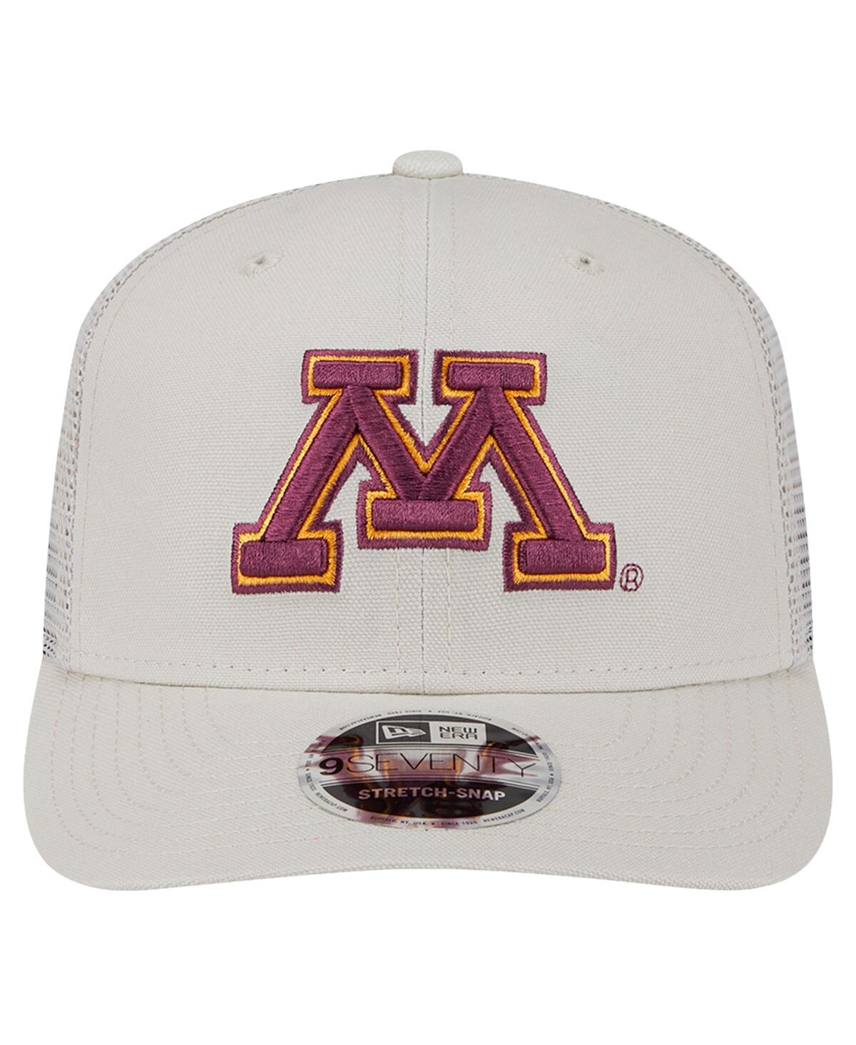 New Era Men's Stone Minnesota Golden Gophers Canvas 9seventy Stretch-snap Hat In Stone