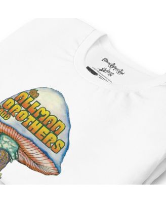 Men's and Women's White The Allman Brothers Band Color Mushroom Tri-Blend T-Shirt