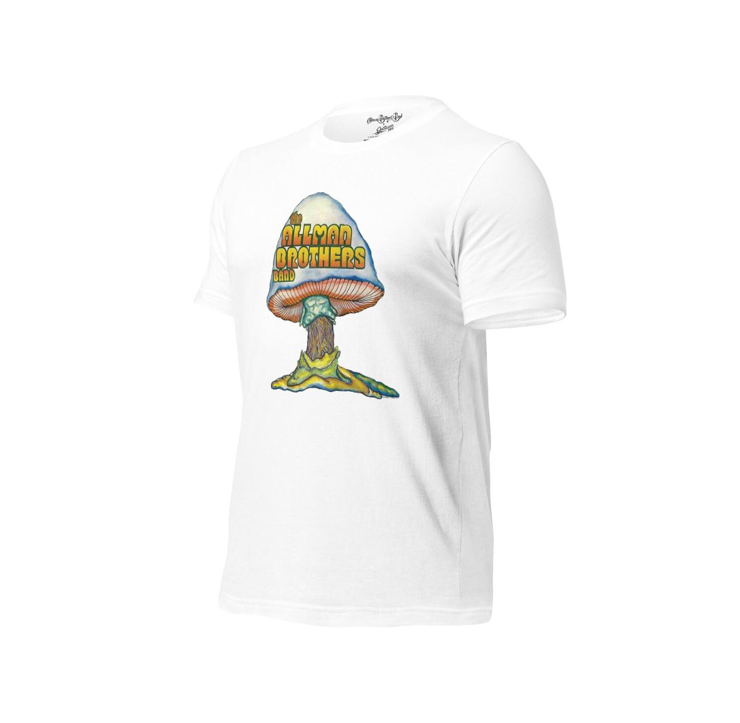 Men's and Women's White The Allman Brothers Band Color Mushroom Tri-Blend T-Shirt
