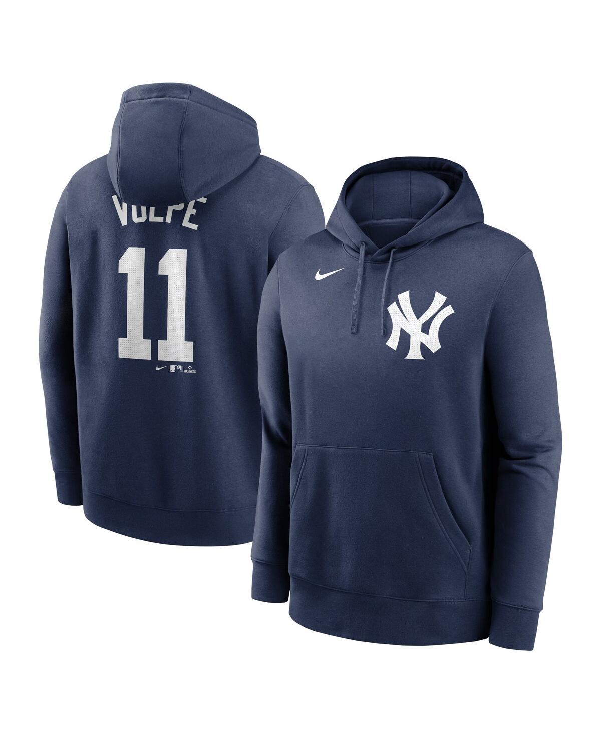Nike Men's Anthony Volpe Navy New York Yankees Player Name Number Club Pullover Hoodie In Navy