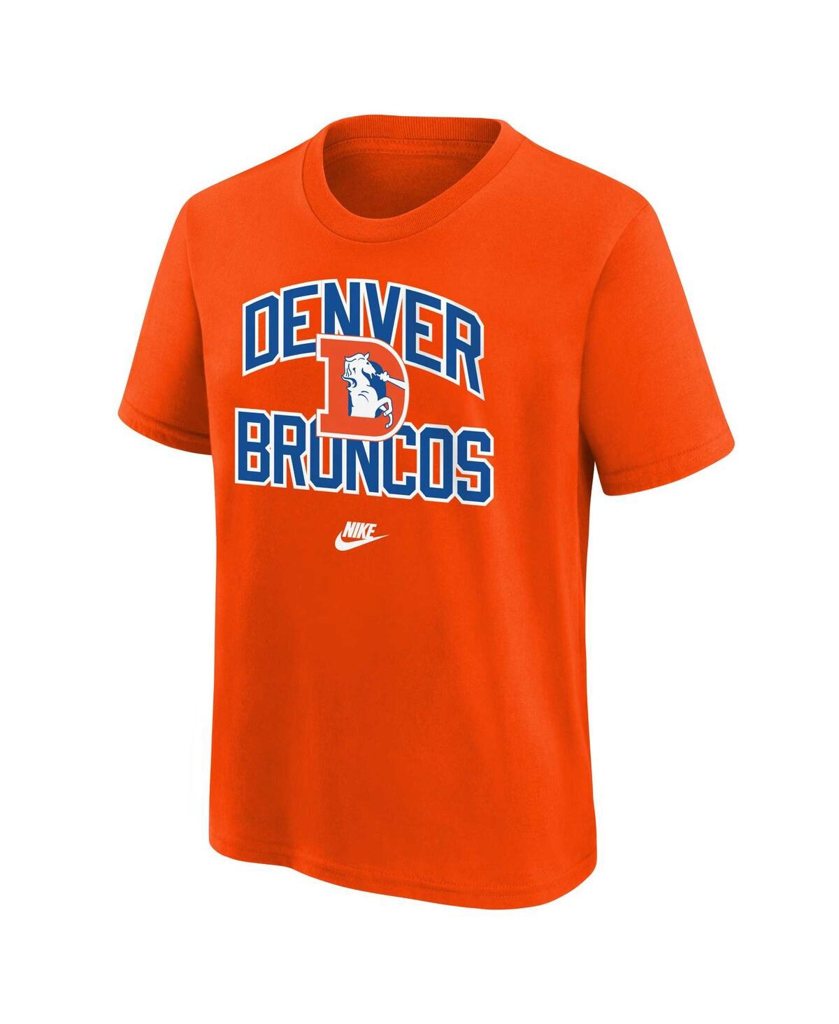 Nike Big Boys and GirlsDenver Broncos Throwback Logo Legend T-Shirt - Orange