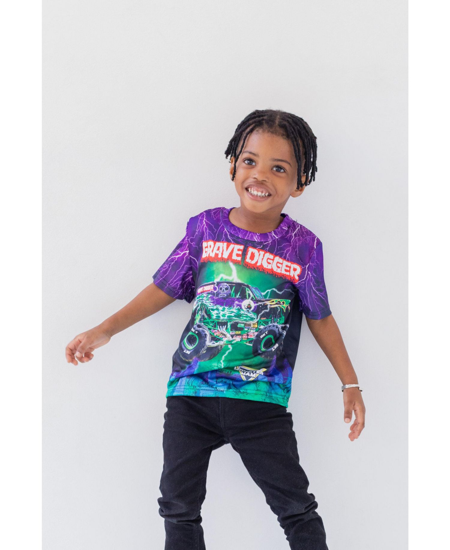 Boys T-Shirt to Grave Digger El Toro Loco Megalodon