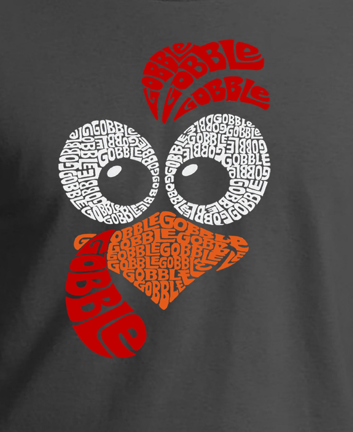 La Pop Art Men's Turkey Face Word Art T-Shirt