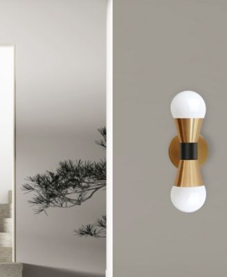 8.25" Metal Fortuna 2 Light Wall Sconce