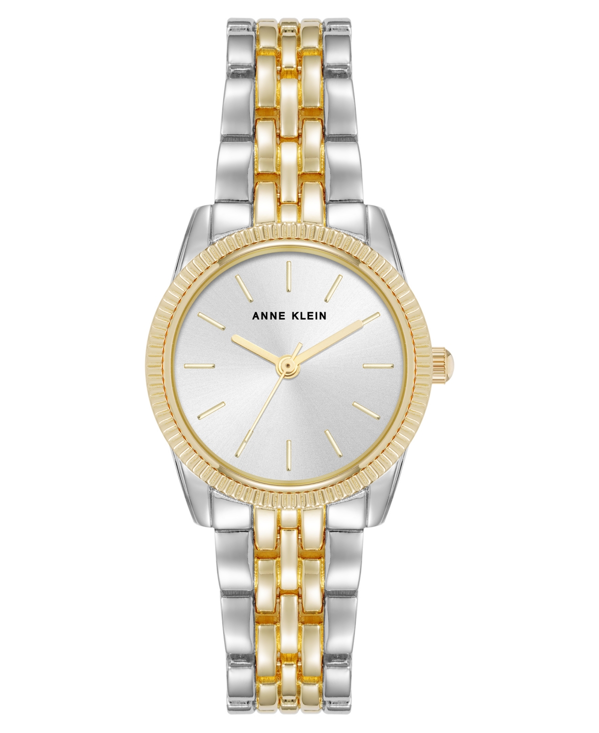 Anne Klein Women's Quartz Casual Coin Edge Two-tone Alloy Metal Watch, 26mm In Two Tone