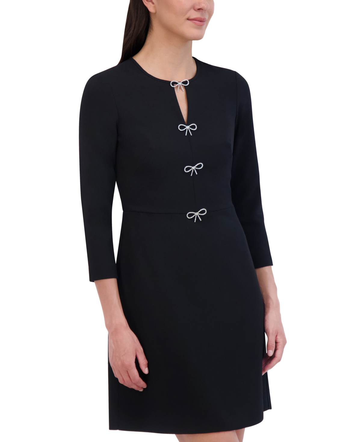 Eliza J Women's Bow-Trim A-Line Dress
