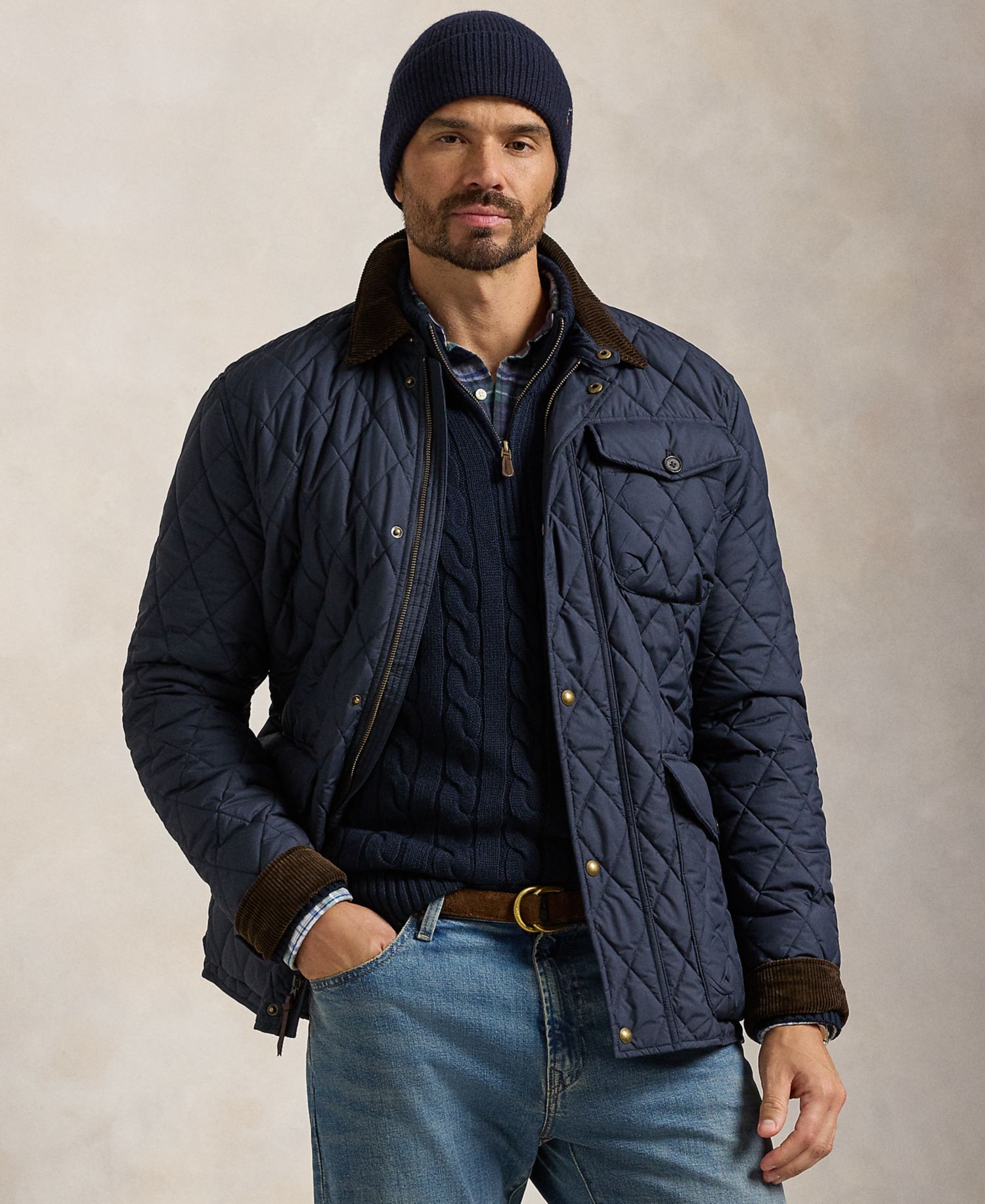 Men's Big & Tall Beaton Quilted Water-Repellent Full-Zip Jacket
