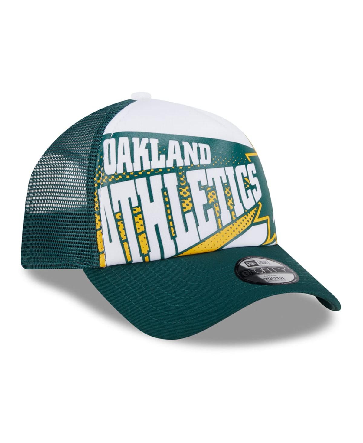 New Era Big Boys And Girls Green Oakland Athletics Boom 9forty Adjustable Hat In Green