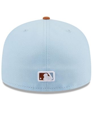 Men's Light Blue/Brown Miami Marlins Spring Color Basic Two-Tone 59FIFTY Fitted Hat