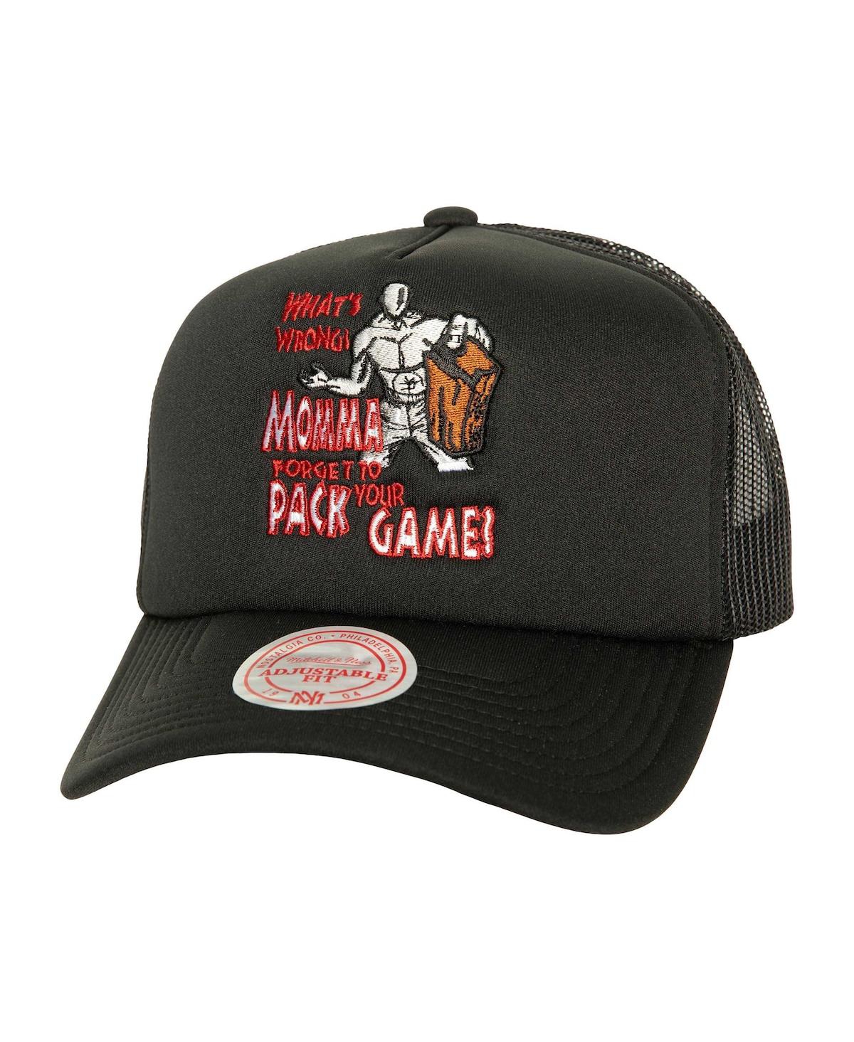 Mitchell & Ness Men's X And 1 Black Trucker Adjustable Hat In Black