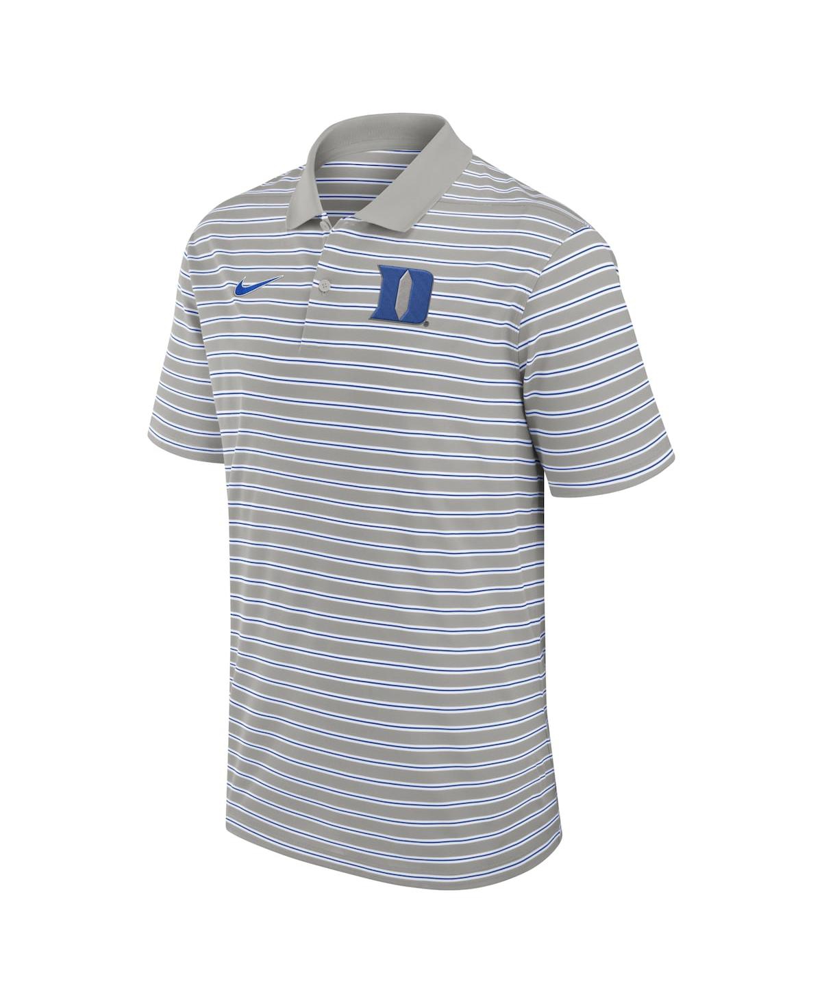Nike Men's Duke Blue Devils Primetime Victory Striped Performance Polo In Royal,white