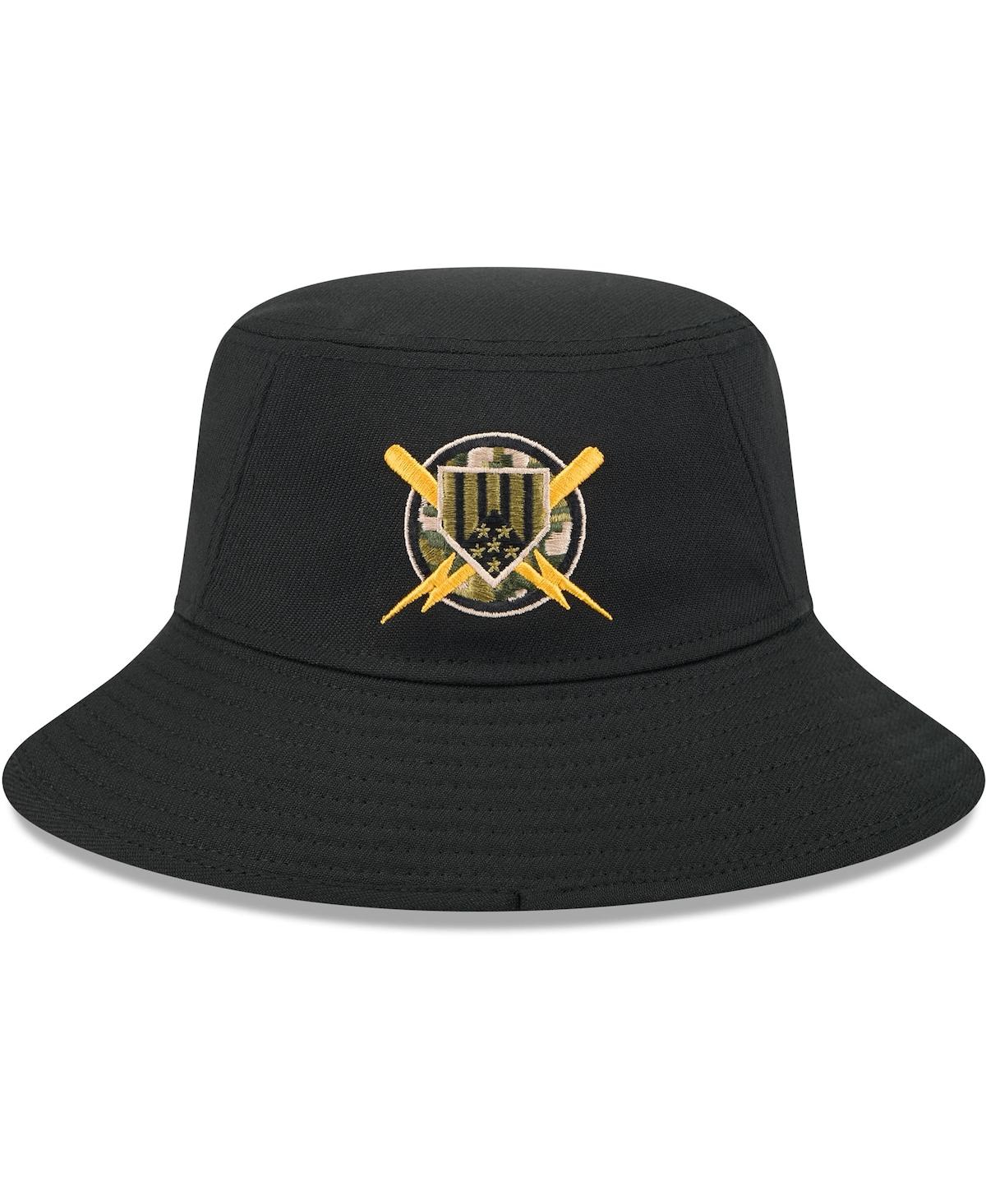 New Era Men's Black Houston Astros 2024 Armed Forces Day Bucket Hat In Black