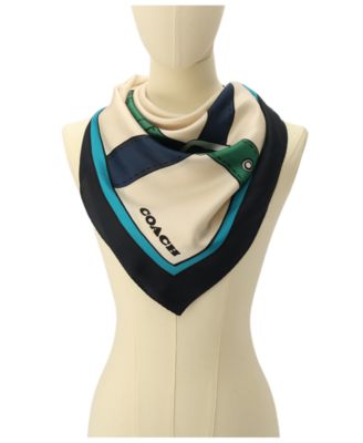 Women's Trompe L'Oeil Belt Print Silk Square Scarf