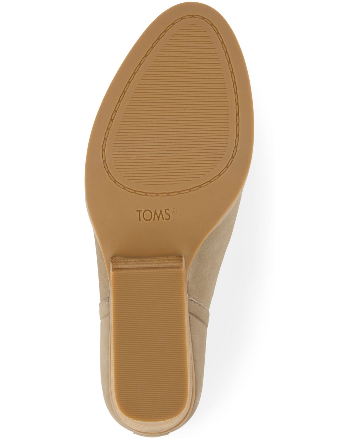 Shop Toms Women's Eliza Cutout Wedge Booties In Dune Leather