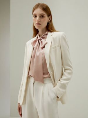 Women's Bow-tie Neck Silk Blouse