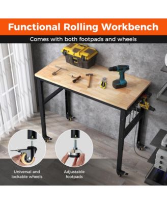48 Inch Adjustable Work Bench with Power Outlets