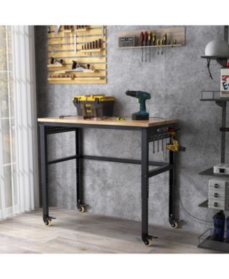 48 Inch Adjustable Work Bench with Power Outlets