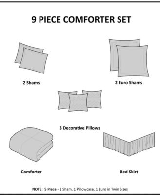 Maible Reversible 9-Pc. Comforter Set, Queen