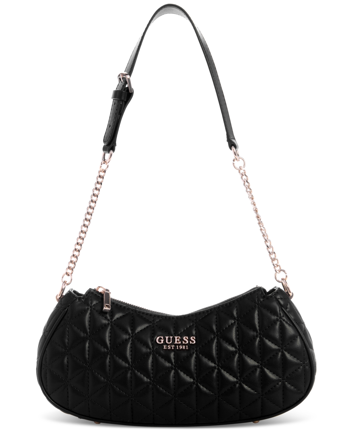 GUESS KORI TOP ZIP MEDIUM QUILTED SHOULDER BAG 