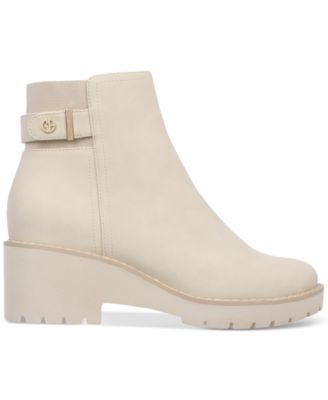 Women's Vedaa Memory Foam Wedge Booties, Created for Macy's