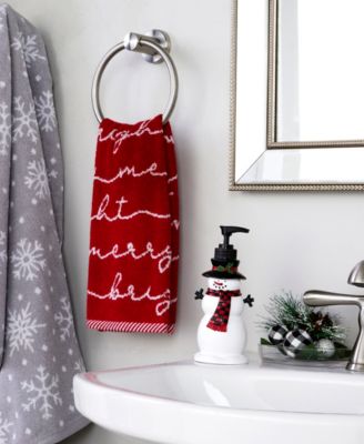 Merry and Bright Jacquard Cotton 2-Pc Hand Towel Set, 16" x 25"