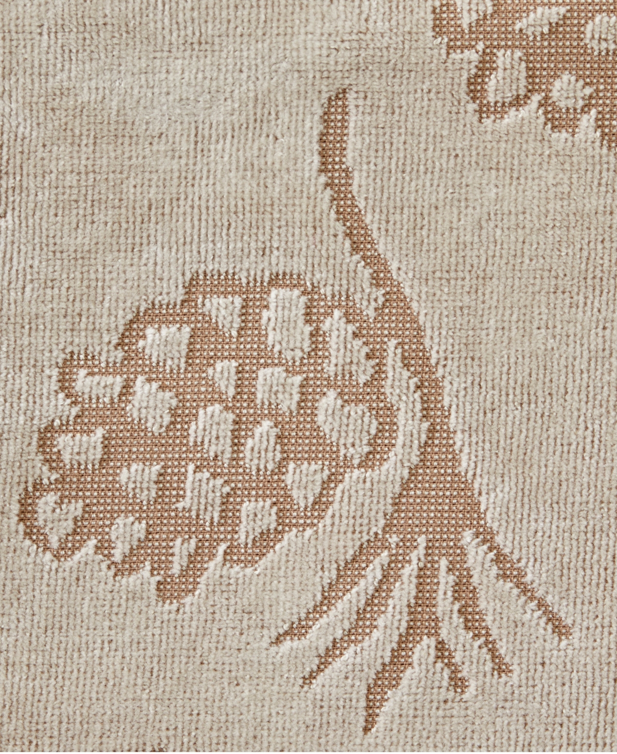 Skl Home Pinecone Jacquard Cotton Bath Towel, 25" X 50" In Wheat