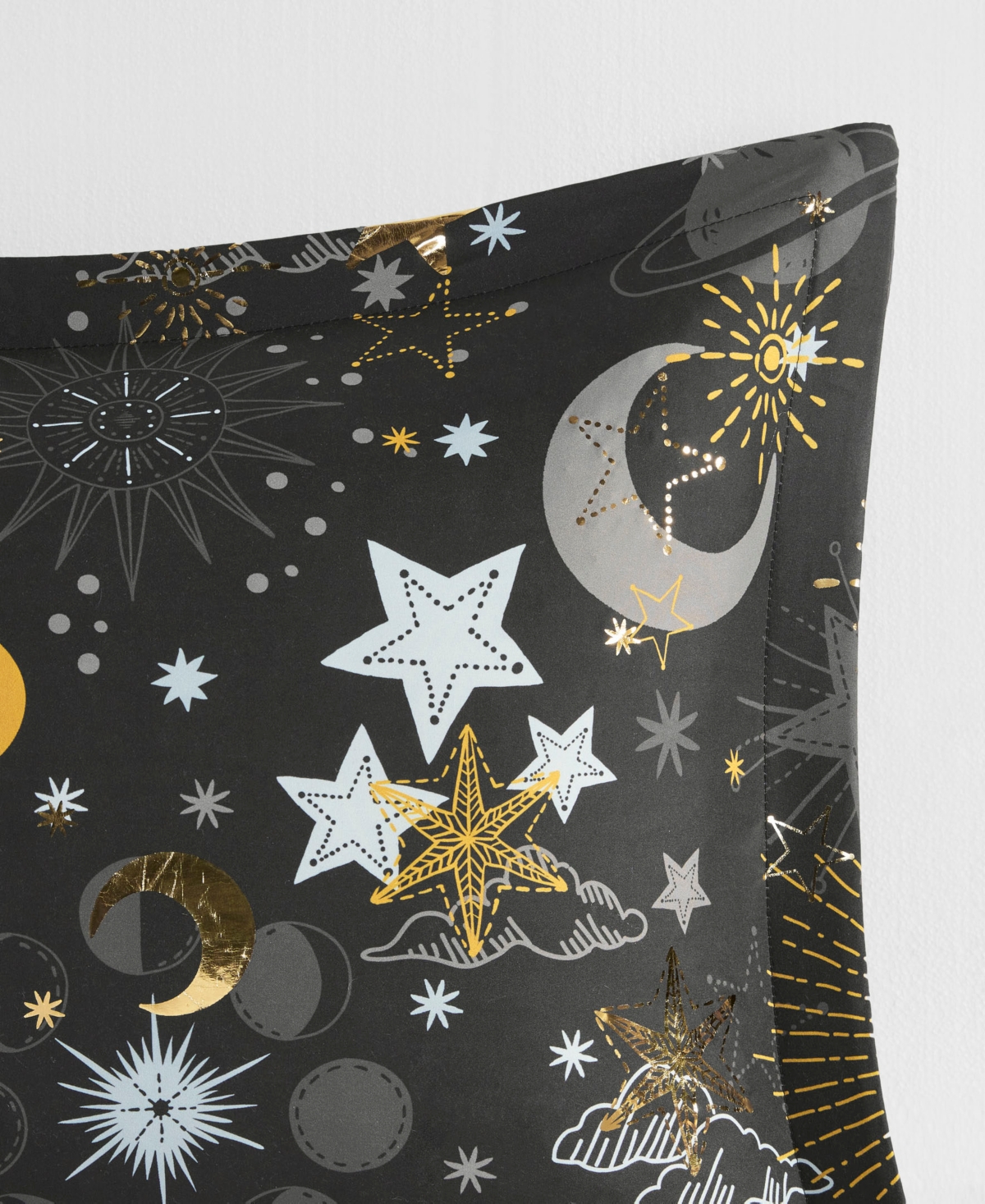 Mi Zone Kids Celia Starry Sky Metallic 3-Pc. Comforter Set, - Charcoal  gold-tone