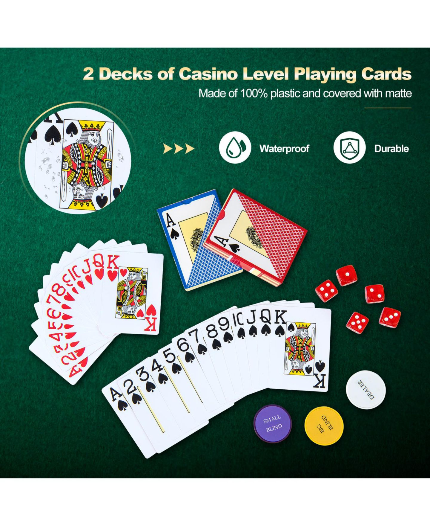 Детские игрушки VEBREDA 14 Gram Texas Hold'em Poker Chip Set, 500-Piece, Ages 13+, цвет: Чёрный — фото 6