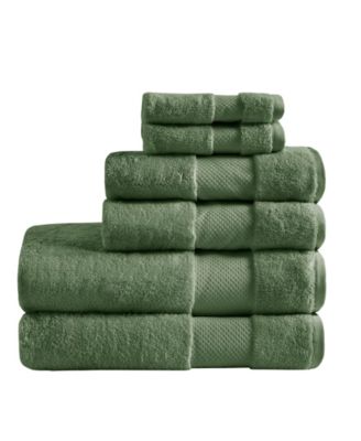 Turkish Cotton 6-Pc. Bath Towel Set Green