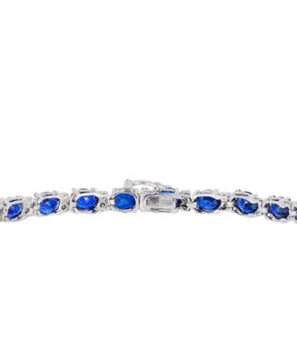 EFFY&reg; Emerald (9-1/3 ct. t.w.) and Diamond (1/4 ct. t.w.) Tennis Bracelet in 14k Gold (Also Available in Brasilica by EFFY&reg; Sapphire)