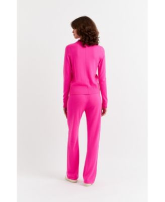 Women's Wool & Cashmere Cropped Sporty Sweater