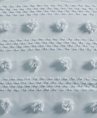 Lucy Clip Jacquard 3-Piece Comforter Set, Full/Queen