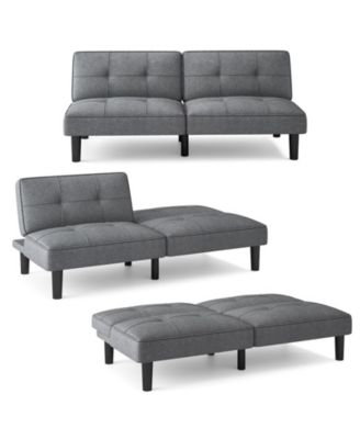 Convertible Folding Futon Sofa Bed with 6-Position Adjustable Backrest