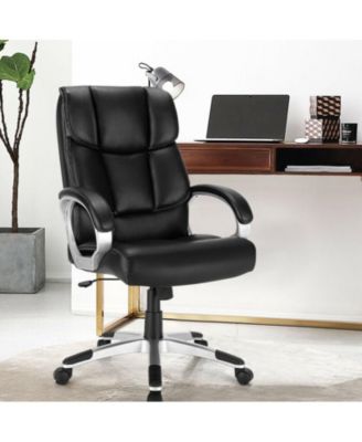 Big and Tall Adjustable High Back Leather Executive Computer Desk Chair