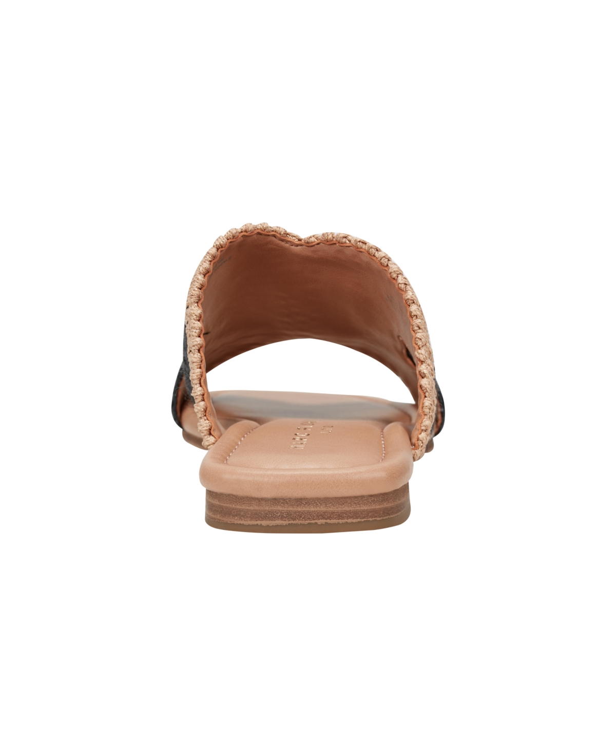 Marc Fisher Ltd Women's Nashie Slip On Square Toe Flat Sandals -Natural