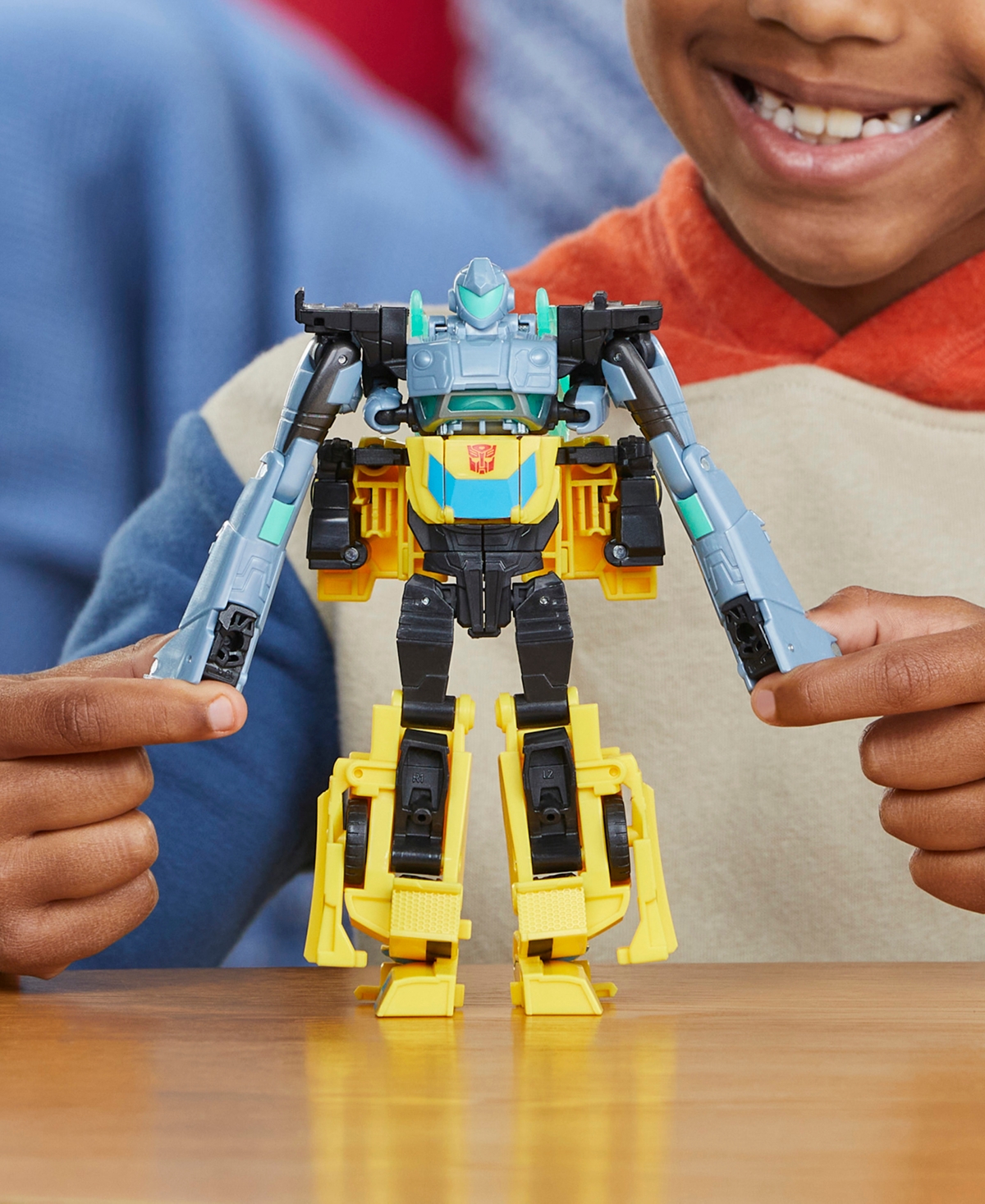 Transformers Earthspark Cyber-combiner Bumblebee And Mo Malto Action Figure In No Color