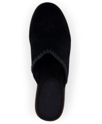 Women's Addison Suede Wood Mule Clog