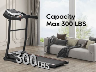 Streamdale Folding Treadmill with Pulse Sensor, 2.5 HP, 300LBS Capacity