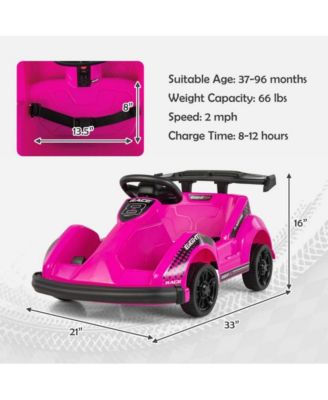 6V Kids Ride On Go Cart with Remote Control and Safety Belt-Red