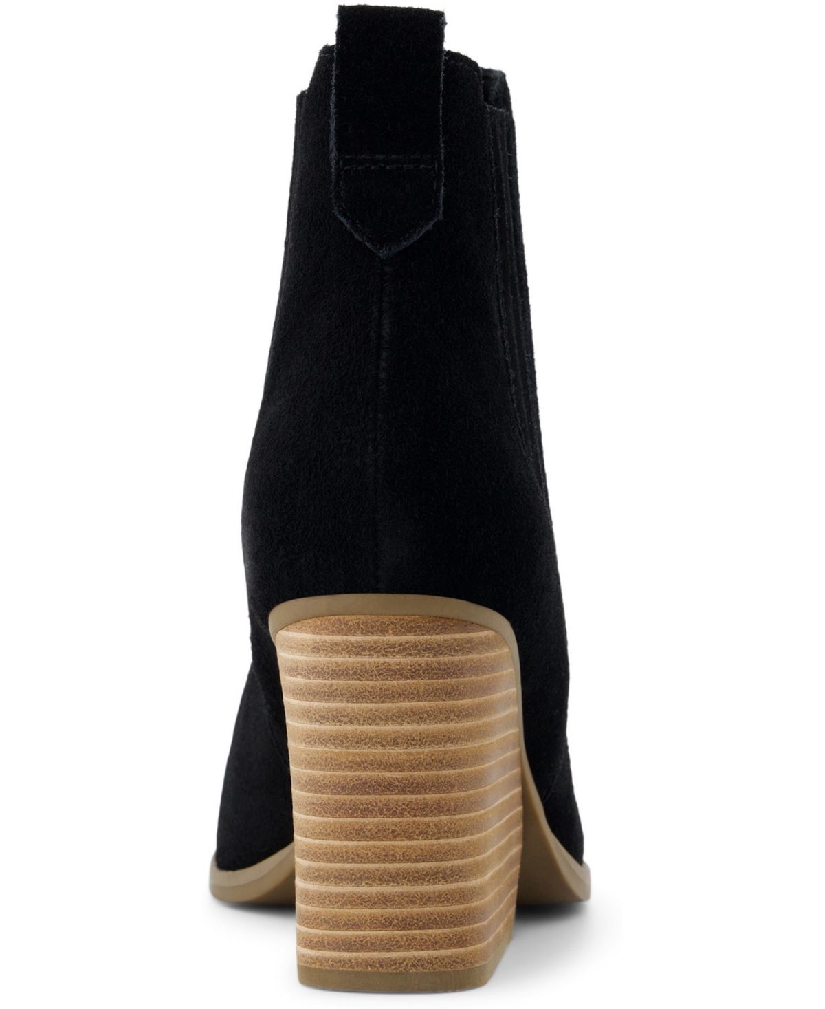 Shop Toms Women's Noa Suede Pull On Wedge Bootie In Black Suede
