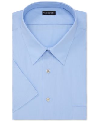 Men's Big & Tall Poplin Short Sleeve Dress Shirt