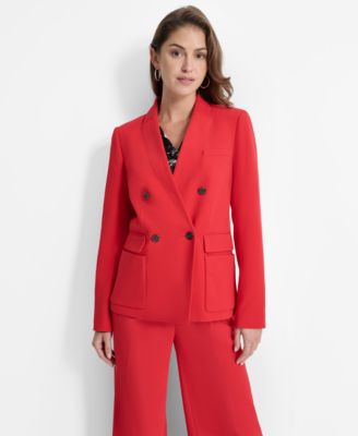 DKNY - Women's Double-Breasted Long-Sleeve Blazer