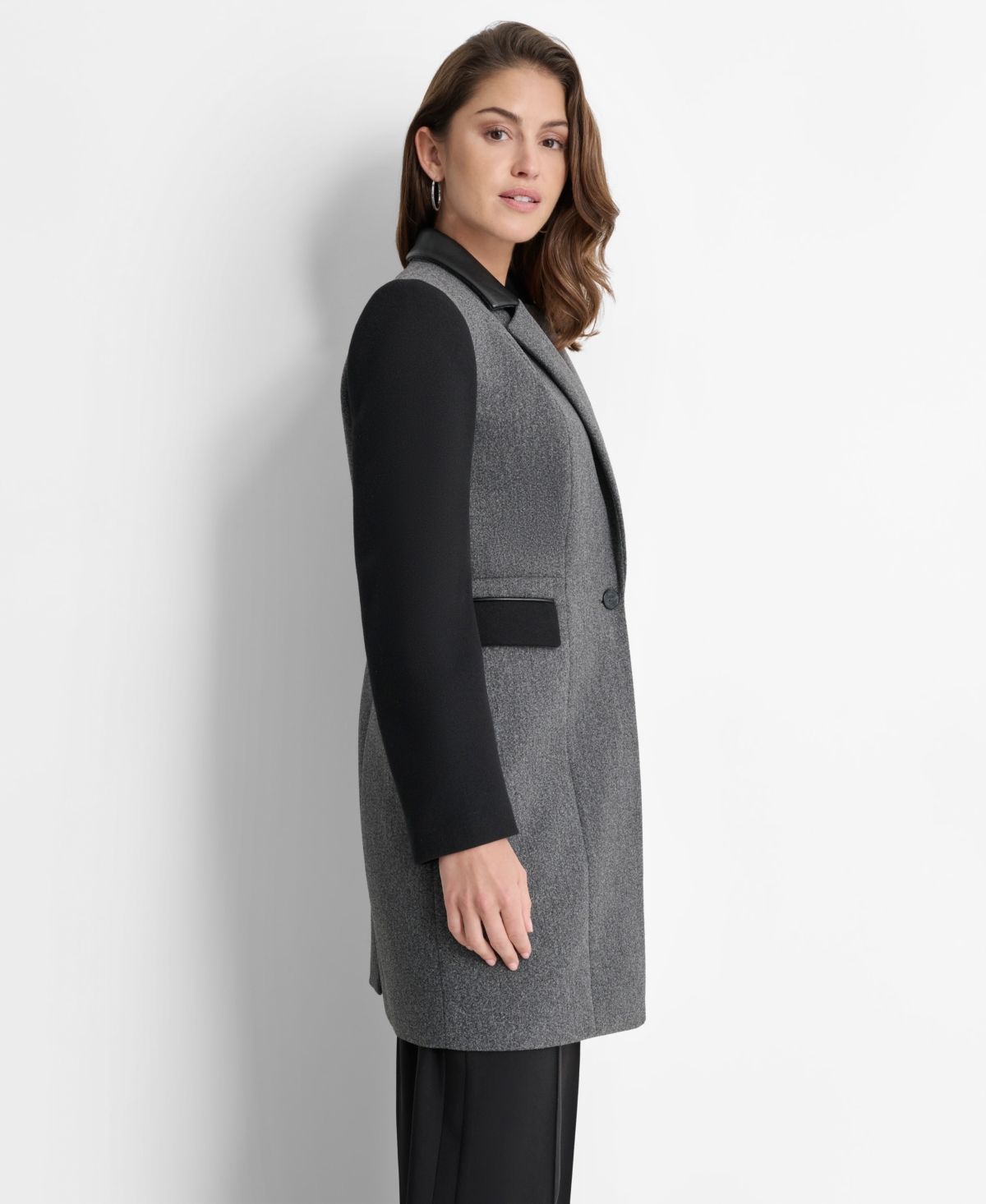 Dkny Women's Cape with Contrast Sleeves